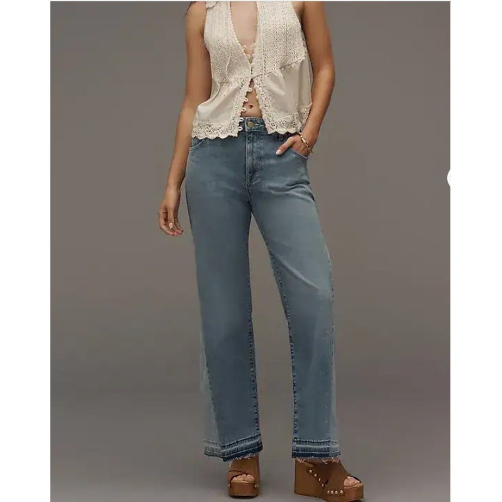 NWT FIDELITY DENIM-BRITT High Rise Crop Wide Leg Size 26 Quiet luxury